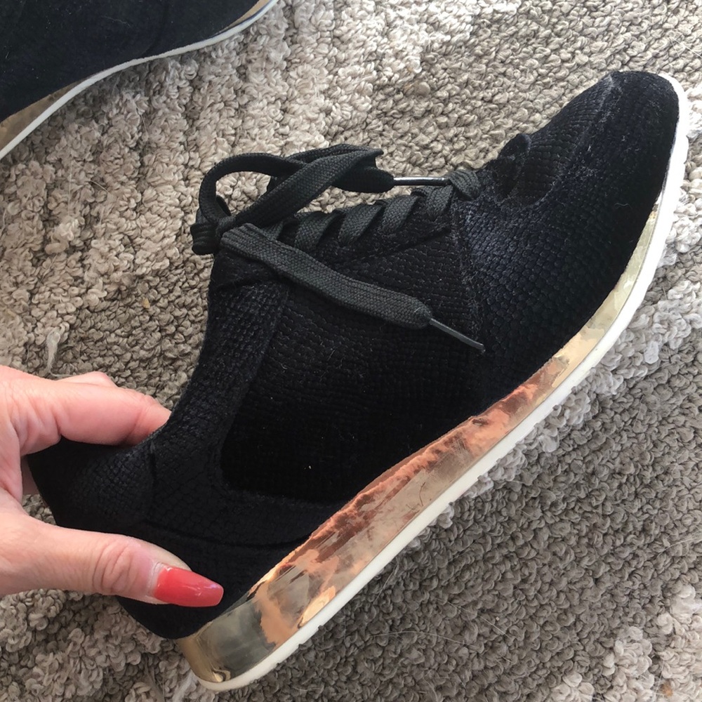 Misguided black sneakers size 7